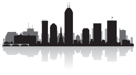 Wall Mural - Indianapolis city skyline silhouette