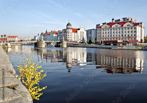 Fotomural Fishing Village - ethnographic center. Kaliningrad, Russia
