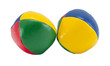 colorful juggle balls isolated on white background