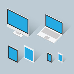 Aufkleber - Isometric modern computer set vector illustration