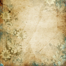 Grunge Floral Background With Space For Text Or Image