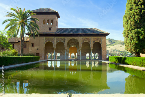 Plakat na papierze fotorealistycznym Alhambra z Granady, Hiszpania