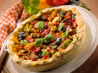 Poster - quiche with mixed vegetables