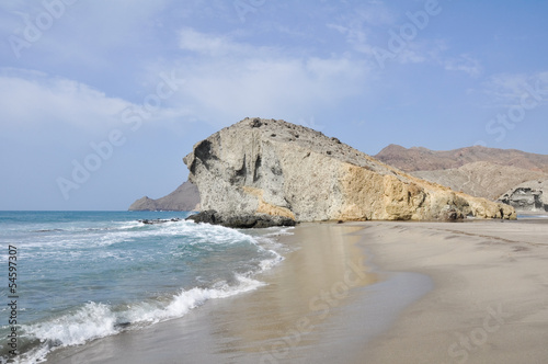 Board z aluminiowym obramowaniem Plaża z mohnsul, cabo de gata, andaluzja (Hiszpania)