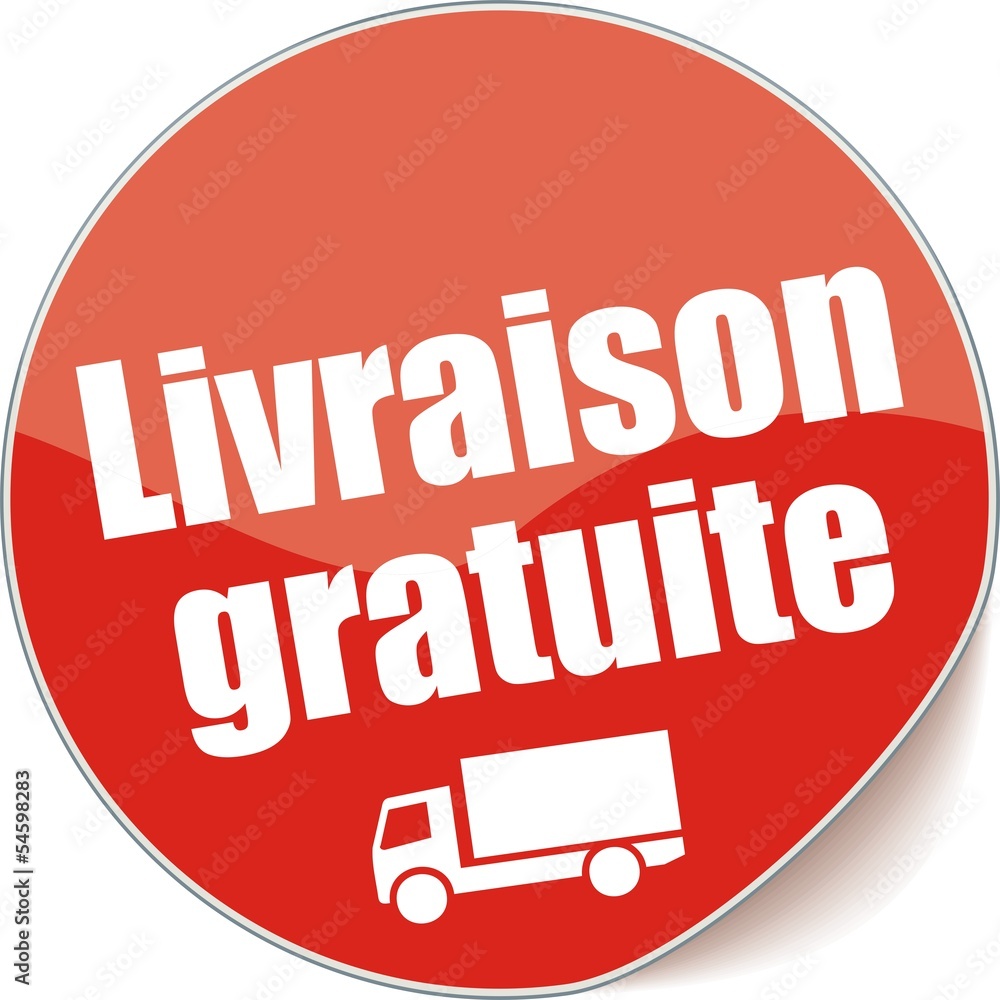 Image vectorielle Stock étiquette livraison gratuite | Adobe Stock