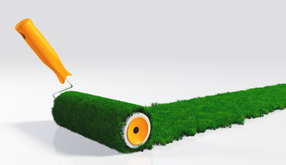 Poster - paint a grassy strip