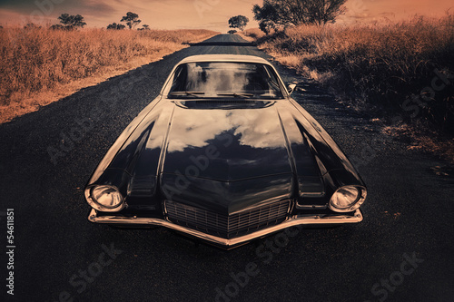 Fototapeta do kuchni classic sports car on the countryside road