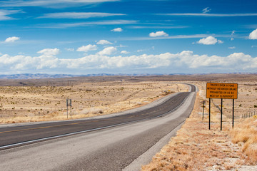 Open highway in New Mexico