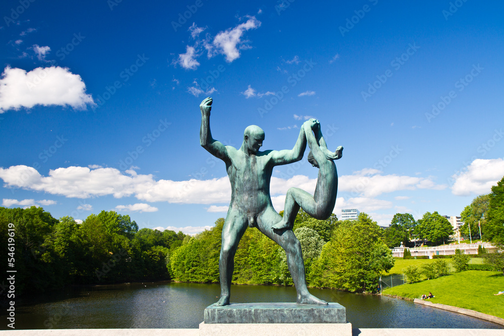 Obraz na płótnie Sculptures in Vigeland park Oslo Norway w salonie