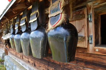 Wall Mural - Traditional Swiss cowbells