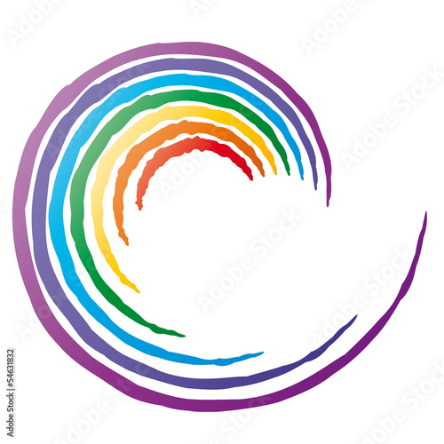 Fotografia Chakra Wirbel - Energiewirbel, Logo für Meditation, Achtsamkeit und Entspannung