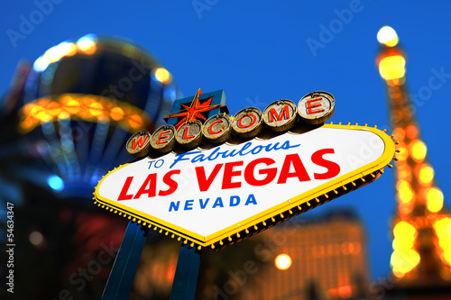 Fotoboard na płycie Witamy w bajecznym znaku las vegas