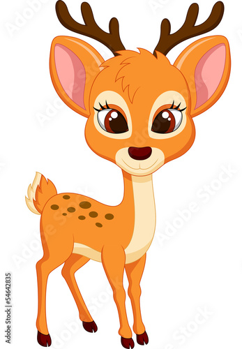 Naklejka na szybę Cute deer cartoon