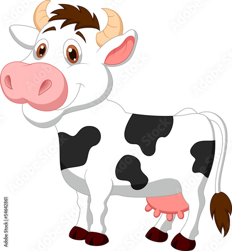 Naklejka dekoracyjna Cute cow cartoon