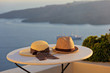 romantic vacation in Santorini concept