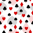 Seamless Vector Pattern with Playing Card Elements