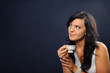Beautiful woman with a cup of coffee.