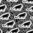 © SMSka - black and white background with cats