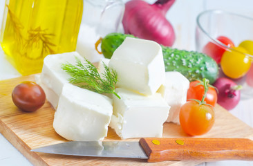 Poster - ingredients for greek salad