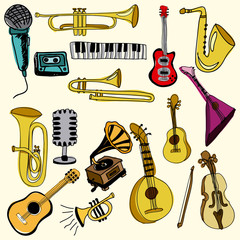 Sticker - music icons