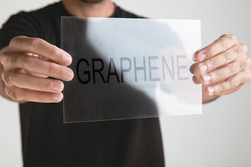 Poster - Transparent of graphene application with binary numbers concept.