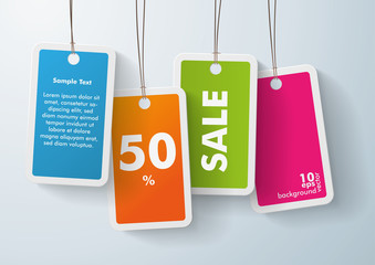 Wall Mural - Four Colored Price Sticker
