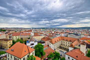 Sticker - Cityscape of Brno, Czech Republic