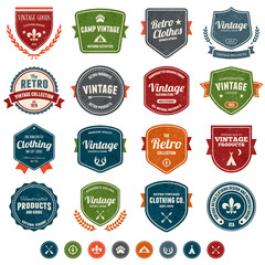 Wall Mural - vintage badges