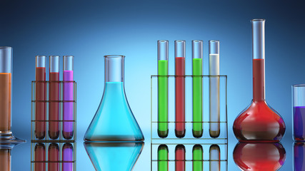Wall Mural - laboratory tubes