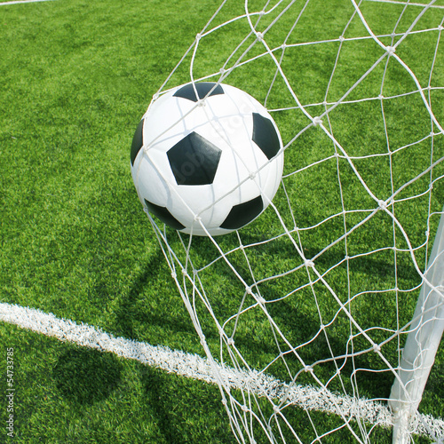 Plakat na papierze fotorealistycznym Piłka nożna boisko do piłki nożnej stadion trawa linia tekstura tło