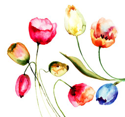 Sticker - Tulips flowers