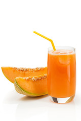 Glass of delicious melon juice