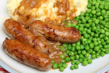 Canvas Print - Sausages and Mash