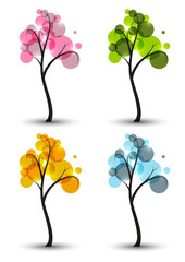 Sticker - Set of seasonal trees