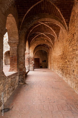 Fototapeta na wymiar chiostro di San Francesco, Suvereto, Italy