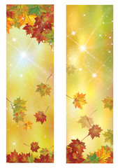 Canvas Print - vector autumn banners.