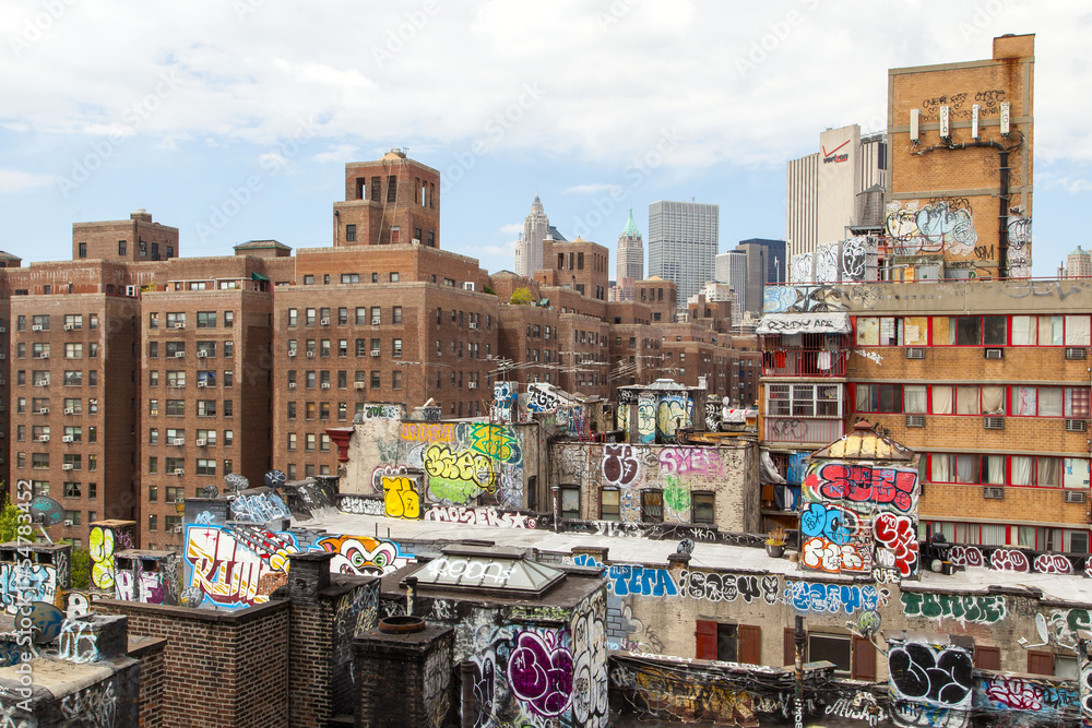 brooklyn graffiti - obrazy, fototapety, plakaty 