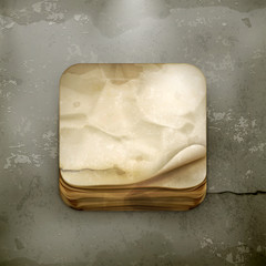 Old paper app icon, old style