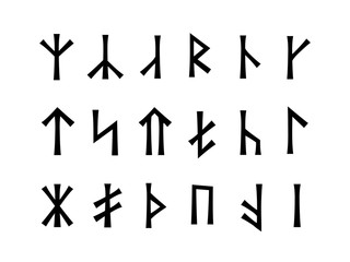 Slavonic Runes of Venethi. Pre-Christian Slavic script (hypothetical writing used before the IX century in Eastern Europe).