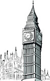 Fototapeta Big Ben - Sketch of Big Ben London