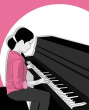 Girl Playing The Piano