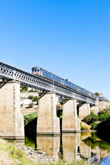 Sticker - train on railway viaduct in Douro Valley, Portugal