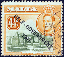 Mnajdra Temple And King George VI  (Malta 1948)