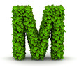 Leaves font letter M