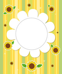 Wall Mural - A stationery with sunflowers