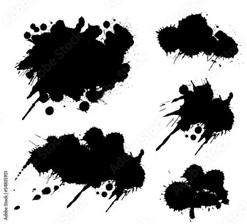 Board z aluminiowym obramowaniem Zestaw grunge splatters