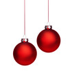 Two Red Christmas Balls