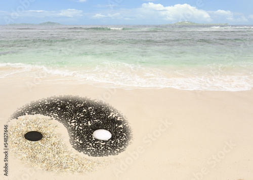 Board z aluminiowym obramowaniem Yin Yang Beach na Seszelach