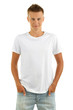 © Africa Studio - T-shirt on young man isolated on white