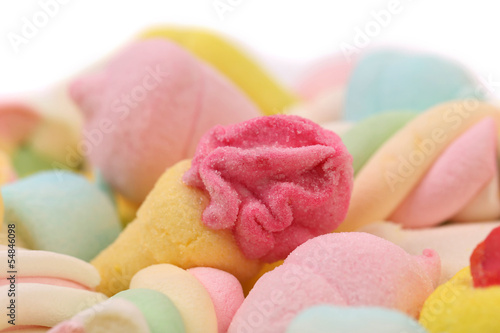 Obraz w ramie Different colorful marshmallow.